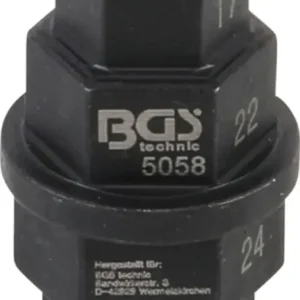 Zástrčná hlavice 3/8" šestihran 17 ÷ 24 mm BGS105058 Pro motocykly Yamaha, Kawasaki a další (BGS105058) Jen Po Omezenou Doba