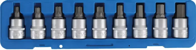 Zástrčné hlavice 3/4" šestihran, T-profil (pro Torx) BGS105189 (Sada 9 dílů) (BGS105189) Jen Po Omezenou Doba