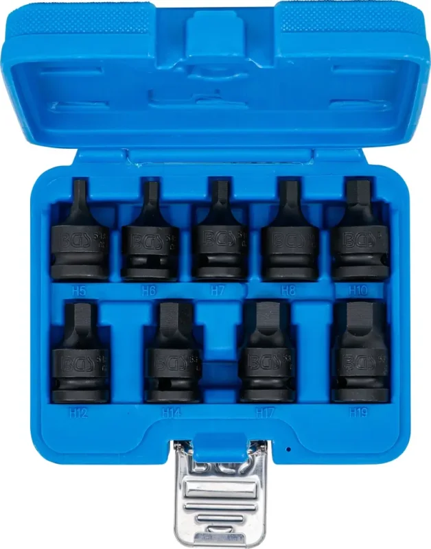 Zástrčné hlavice šestihranné (inbus) 1/2" 5 ÷ 19 mm BGS105485, silové. Sada 9 dílů (BGS105485) Časově Omezené