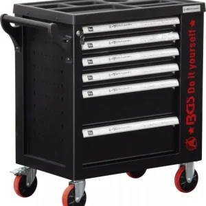 Akční Nabídka Dílenský montážní vozík Kraftmann BGS106055-1. 6 zásuvek, 1 boční dvířka. Prázdný (BGS106055-1)