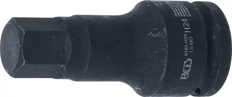 Zástrčná bitová hlavice 3/4" HEX 24 x100 mm BGS106185-H24 rázová (BGS106185-H24) Autentický