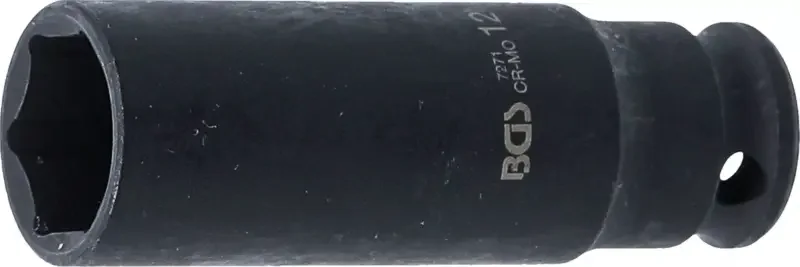 Aktuální Nástrčná hlavice 1/4" šestihran 12 mm BGS107271, rázová, prodloužená (BGS107271)