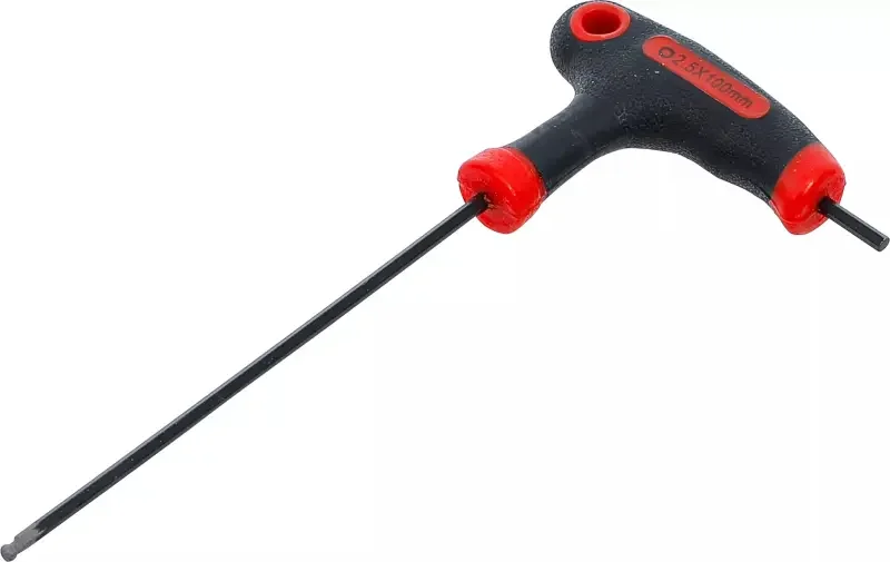 Zástrčný šestihranný klíč (inbus) Kraftmann 2,5 mm s T-rukojetí BGS107882-2.5 a boční čepelí (BGS107882-2.5) Pouze Dnes