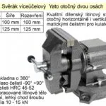 Aktuální Svěrák víceúčelový125 mm Yato otočný dvou osách