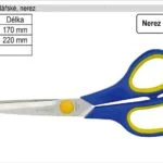 Nová Kolekce Nůžky kancelářské Vorel 170mm