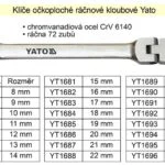 Aktuální YATO Ráčnový klíč očkoplochý s kloubem 24mm