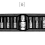 Zlevněný Bity Torx (plné), sada 7 dílů, pro ráčnu 1/2″, Yato