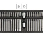 Akce Bity Torx (vrtané) a Ribe (hranaté Torxy), sada 42 dílů, pro ráčny 3/8“ a 1/2″, Yato