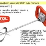 Zlevněný Míchadlo stavebních směsí MX 1200 P Extol Premium