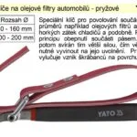 Akce Pásový klíč na olejové filtry 100 – 200 mm Yato