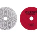 Zlevněný EXTOL PREMIUM kotouč diamantový leštící na obklady, 100mm, P100, suchý zip 8803092