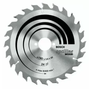 Výhodná Nabídka Pilový kotouč Optiline Wood 180 x 30/20 x 2,6 mm, 24 Bosch 2608640608