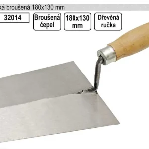 Aktuální Lžíce zednická ocelová broušená 180mm