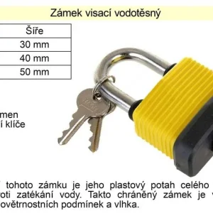 Zámek visací vodotěsný 50 mm Akční Cena