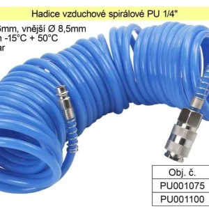 Hadice vzduchová spirálová PU 1/4" délka 7,5m Nová Kolekce