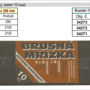 Aktuální Brusné mřížky 115x290mmhrubost 120 balení 10 kusů
