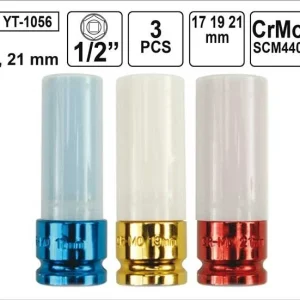 YATO Gola ořechy 1/2" na motáž hliníkových kol, Alu disků sada 3 kusy 17-21mm Přímo Od Výrobce