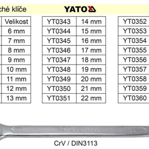 YATO Očkoplochý klíč 10mm CrV Cenově Výhodný
