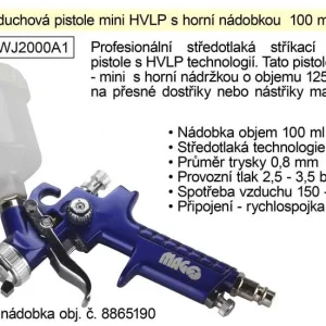 Výprodej Magg WJ2000A1 Pistole stříkací vzduchová mini HVLP Profi horní nádobka 100ml