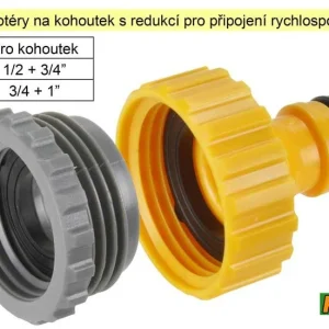 Adaptér na kohoutek 3/4" nebo 1" pro připojení rychlospojky Nová Kolekce