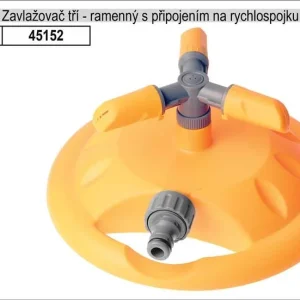 Zavlažovač rotační3 ramenný pro zahradní hadici s připojením na rychlospojku Odeslání Ihned