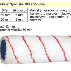 Značkový Váleček malířský Nylon šíře 250 mm