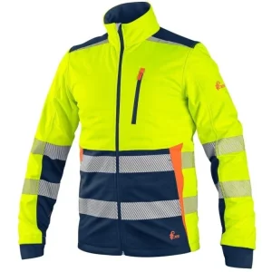 Akční Nabídka Bunda CXS BENSON, výstražná, softshell, pánská, žluto-modrá