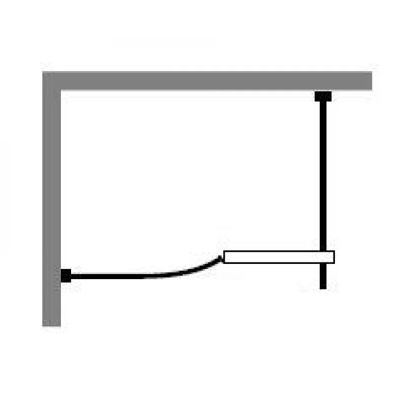 Zlevněný Villeroy & Boch Subway Walk-in Příčka sklo/sklo, chrom