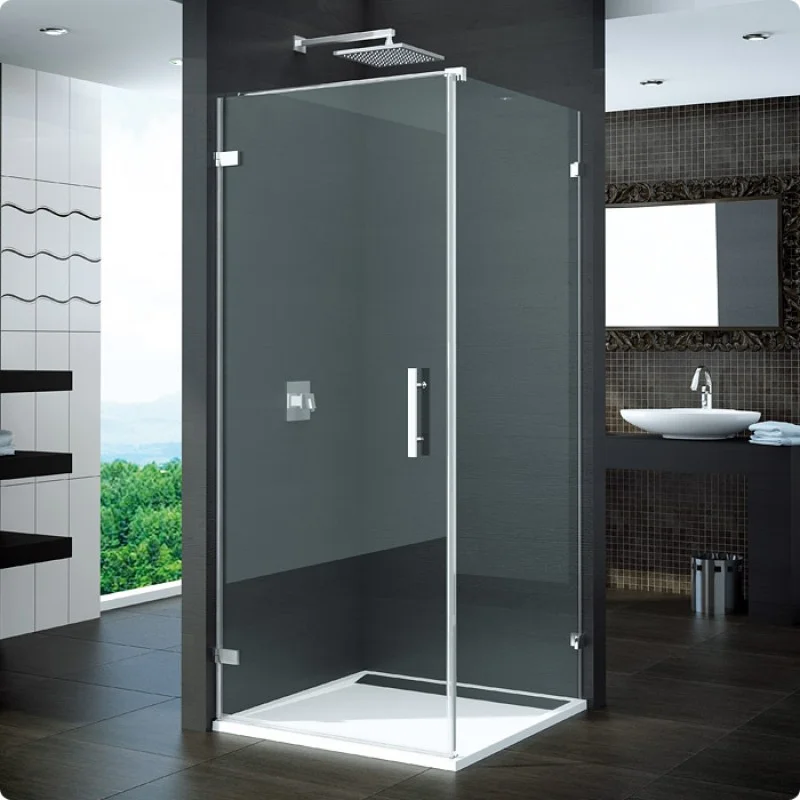 Značkový RONAL PURDT2 Pur boční stěna s L-kováním, 300-1000x <2000mm, chrom/cristal perly PURDT2SM21044