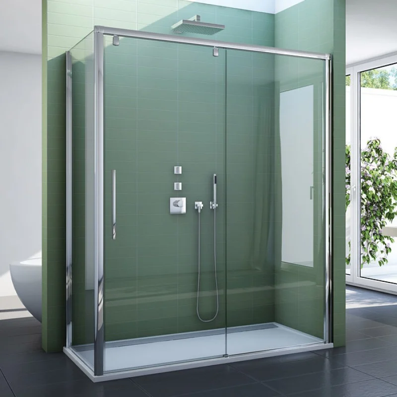 Značkový RONAL PLST Pur Light S boční stěna v 90°, 90 cm, barva*/sklo Cristal perly PLST090SF44
