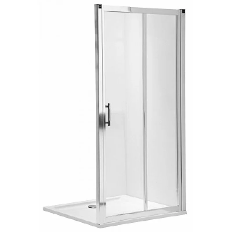 Akce KOLO Geo-6 posuvné dveře 120 cm do niky nebo k boční stěně, čiré/stříbrná GDRS12222003A