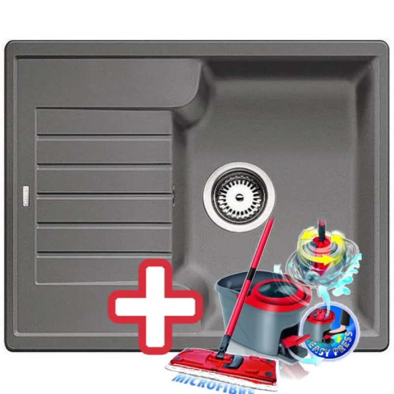 Akční Nabídka BLANCO Zia 40 S Silgranit dřez, aluminium 516919 + ZDARMA VILEDA MOP Easy Wring