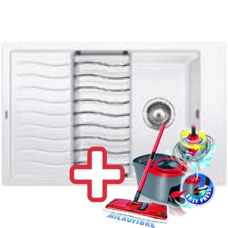 Akční Cena BLANCO Elon XL 6 S dřez Silgranit bílá 518749 + ZDARMA VILEDA MOP Easy Wring