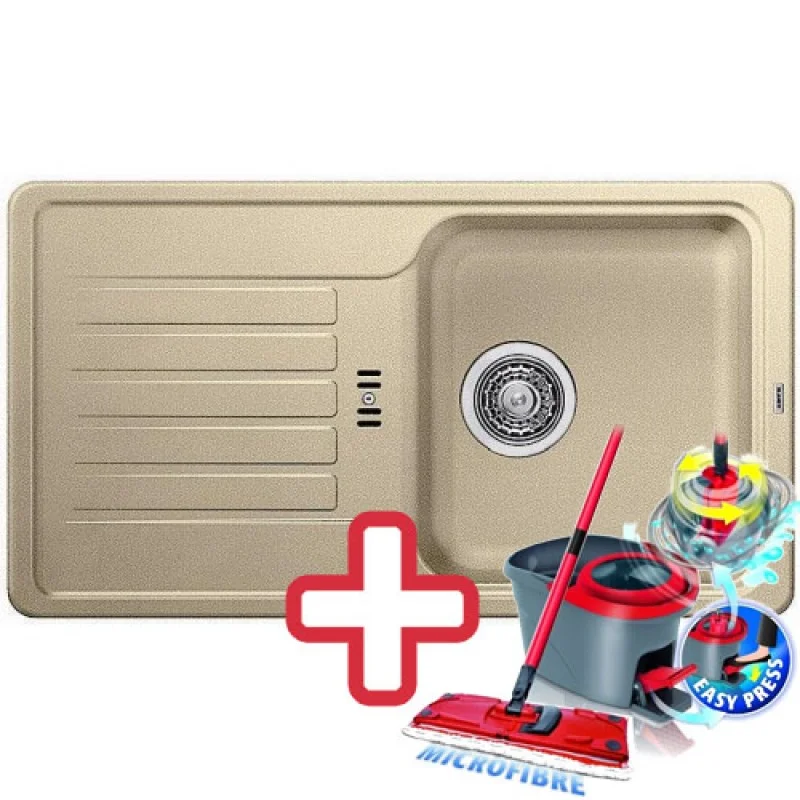 Akce BLANCO Favos mini dřez Silgranit béžová champagne 518185 + ZDARMA VILEDA MOP Easy Wring