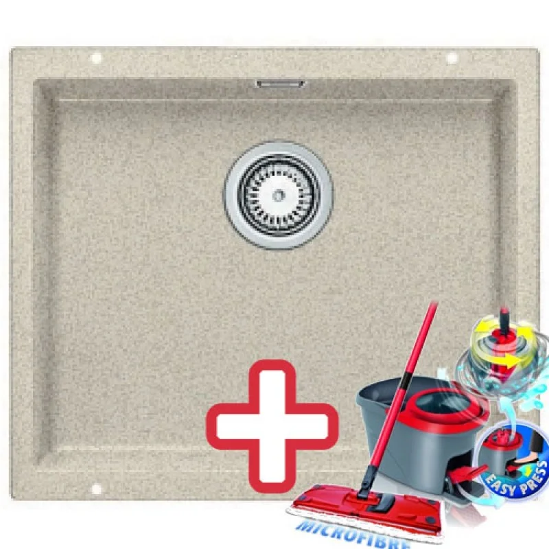 Akce BLANCO Subline 500-U dřez Silgranit písek 513409 + ZDARMA VILEDA MOP Easy Wring