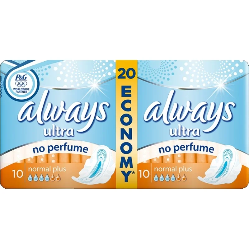 ALWAYS Ultra No-parfume Normal 20ks dámské vložky Nízká Cena