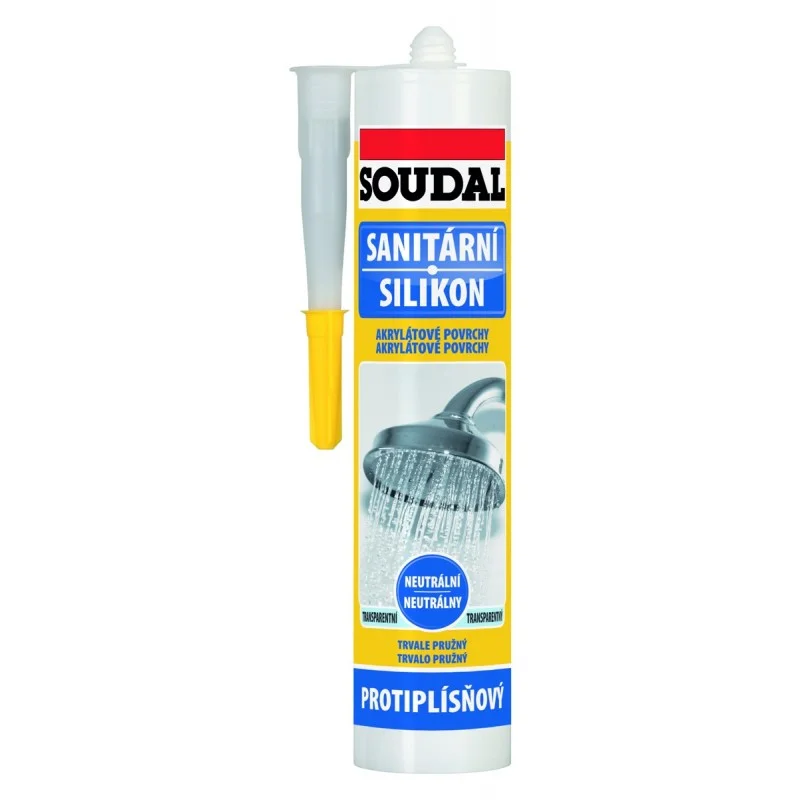Značkový SOUDAL sanitární neutrální silikon 280 ml, bílý