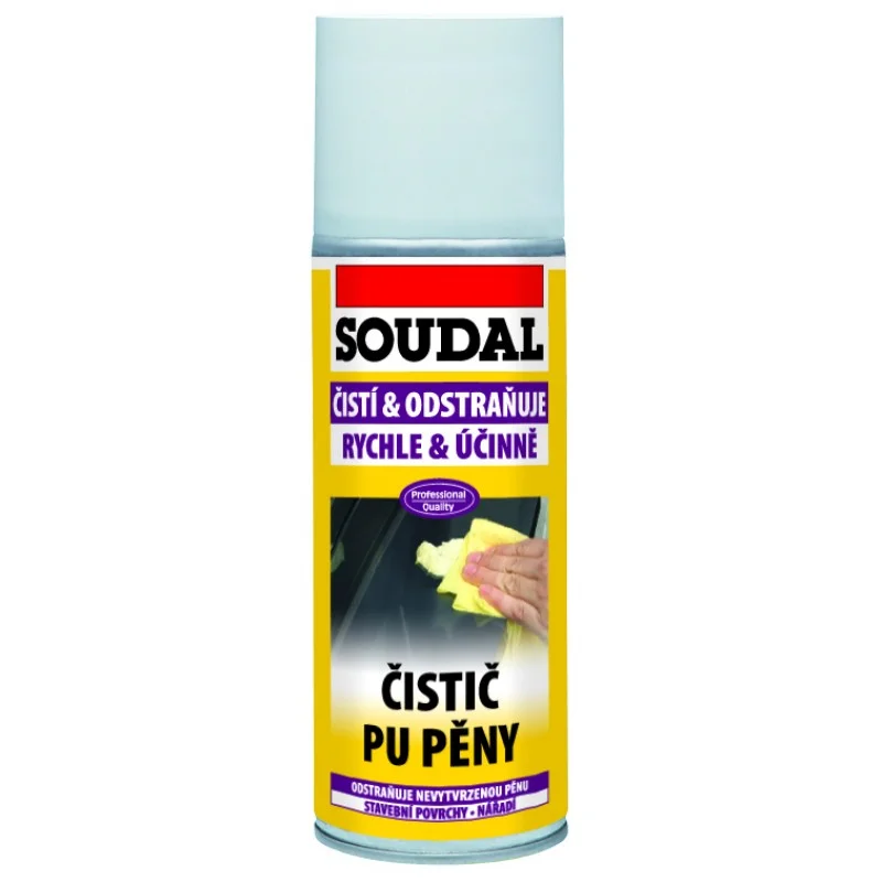 Značkový SOUDAL čistič PUR pěny 150 ml