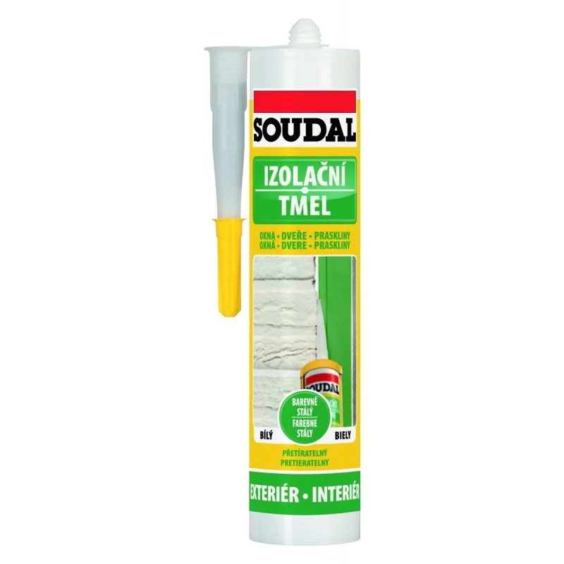 Značkový SOUDAL izolační tmel 310 ml, bílá
