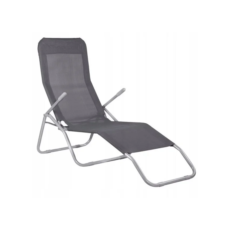 Aktuální SPRINGOS Zahradní lehátko SPRINGOS SIESTA tmavě šedé