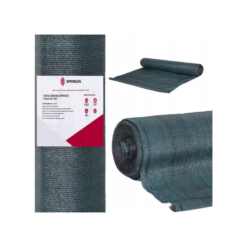 Značkový SPRINGOS Stínící tkanina 120cm x 25m, 90% zastínění, zelená SPRINGOS SN0028