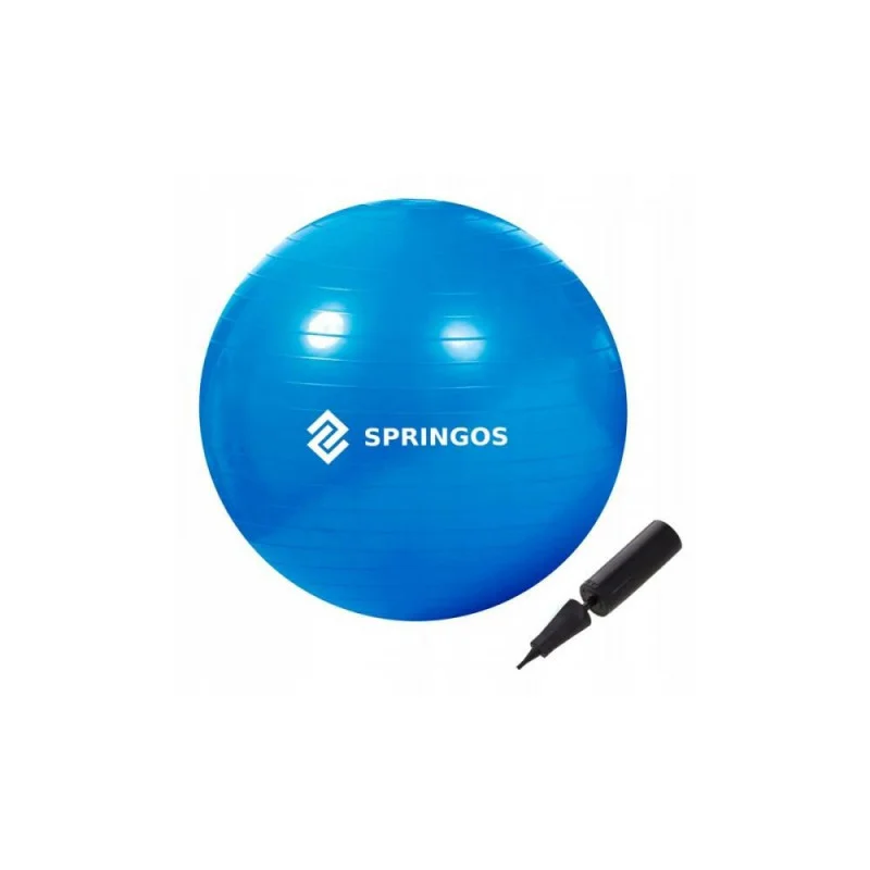 Akční Cena SPRINGOS Gymnastický míč 85 cm + pumpička SPRINGOS DYNAMIC modrý