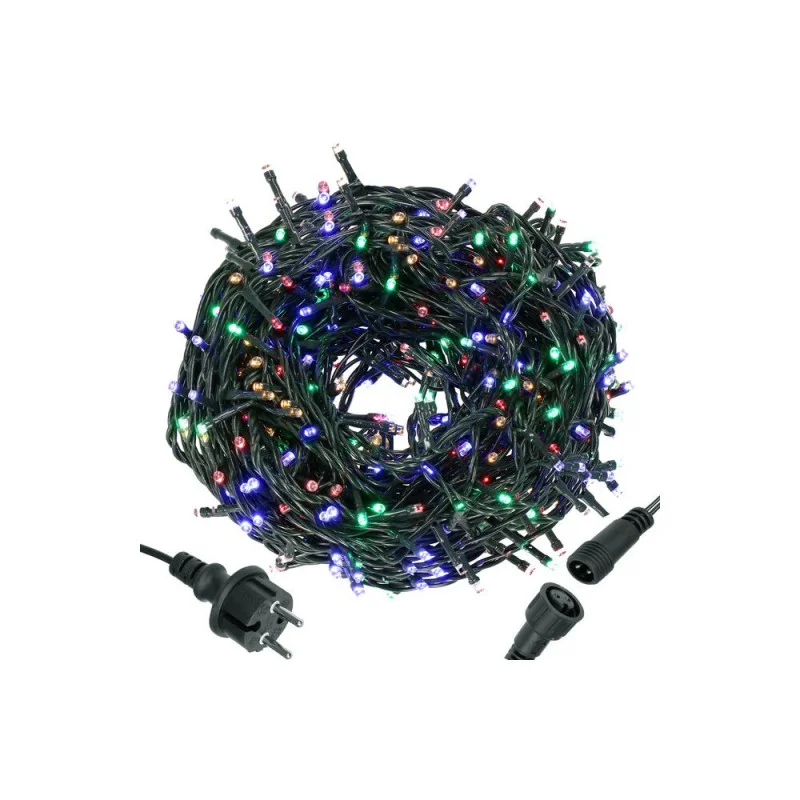 Aktuální SPRINGOS LED světelný řetěz - 31,5m, 500LED, IP44, multicolor