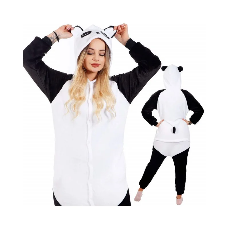 Zlevněný SPRINGOS Pyžamo Kigurumi Panda černo-bílé, vel. M SPRINGOS
