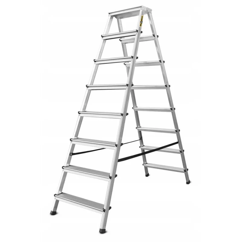 Akce DRABEST Hliníkové schůdky - štafle 2x8 stupňů oboustranné DRABEST DD8