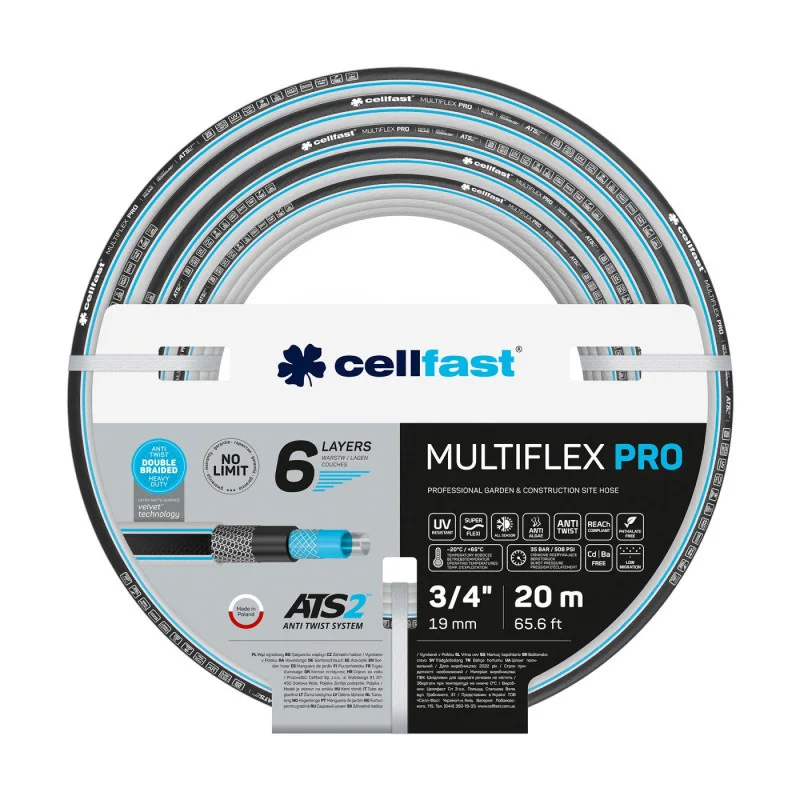 Značkový Cellfast 6-vrstvá zahradní hadice MULTIFLEX ATSV 1" 30m