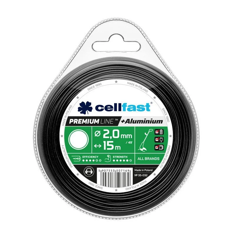 Akce Cellfast Žací lanko kulaté PREMIUM + hliníkové částice 2,4mm x 15m