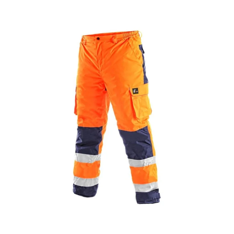 Akční Nabídka CXS Kalhoty CXS CARDIFF, výstražné, zateplené, pánské, oranžové, vel. L