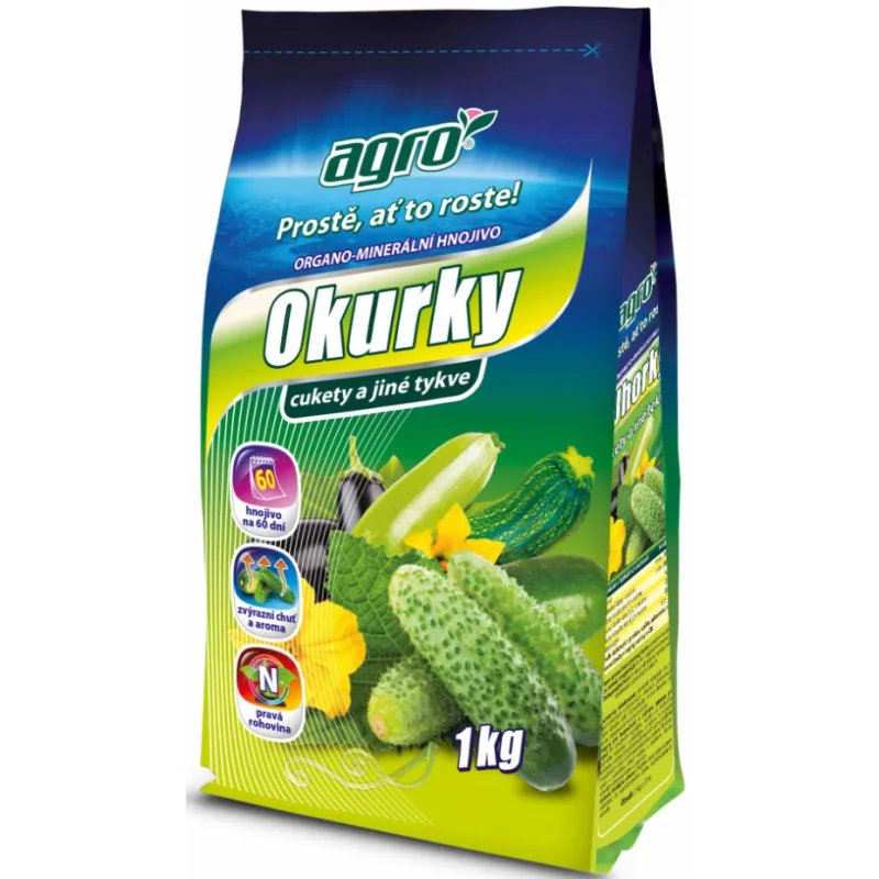 Akční Nabídka AGRO Organicko-minerální hnojivo na okurky, cukety a jiné tykve 1 kg