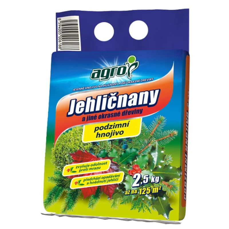AGRO Podzimní hnojivo na jehličnany a jiné okrasné dřeviny 2,5 kg Nejprodávanější